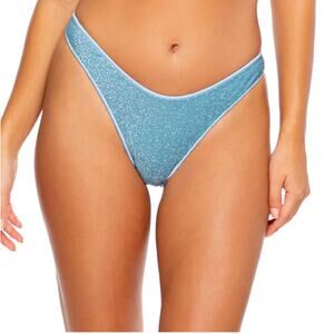 Luli Fama 'High Leg Brazilian' Bikini BOTTOM ONLY | Celestial Blue | Sz Small